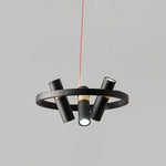 Black Multi-Pipe Chandelier Modern Linear Pendant Light