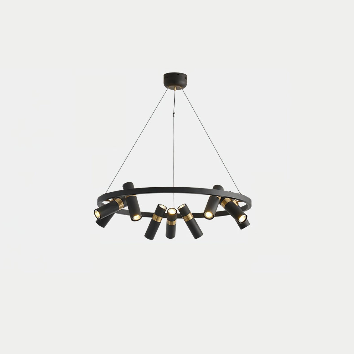 Black Multi-Pipe Chandelier Modern Linear Pendant Light