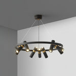 Black Multi-Pipe Chandelier Modern Linear Pendant Light