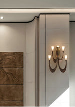 Metropolis Grand Alabaster Wall Sconce – Five-Light Art Deco Bronze Fixture