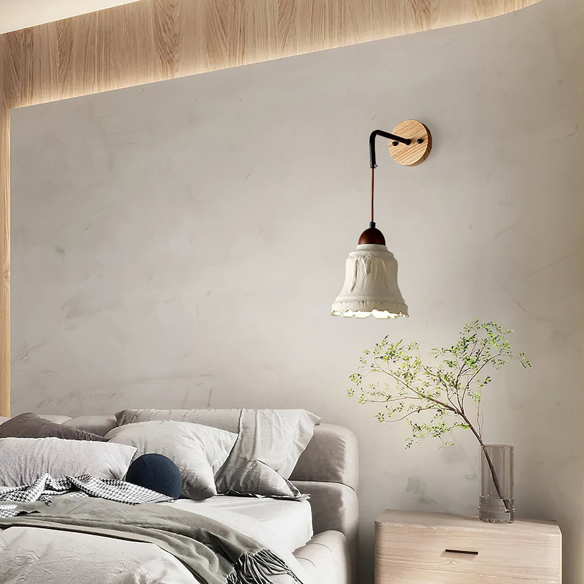 Microcement Retro Wall Lamp