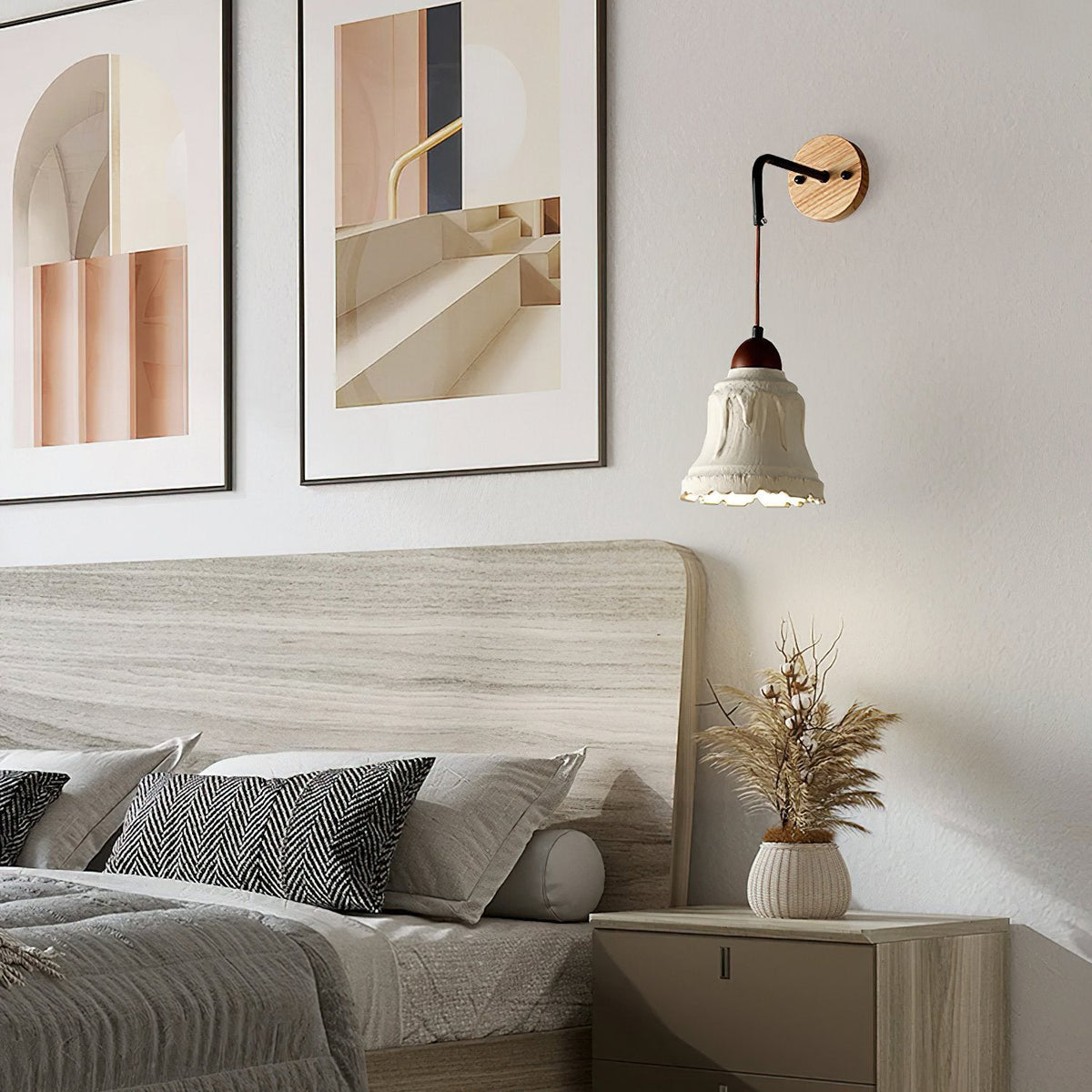 Microcement Retro Wall Lamp