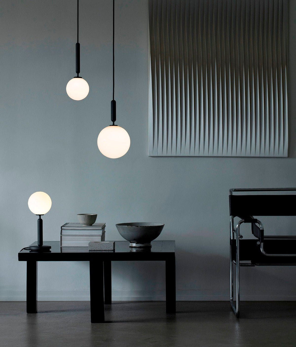 Scandiluxe Brass Pendant Light with Glass Shade – Modern Swag Ceiling Lamp