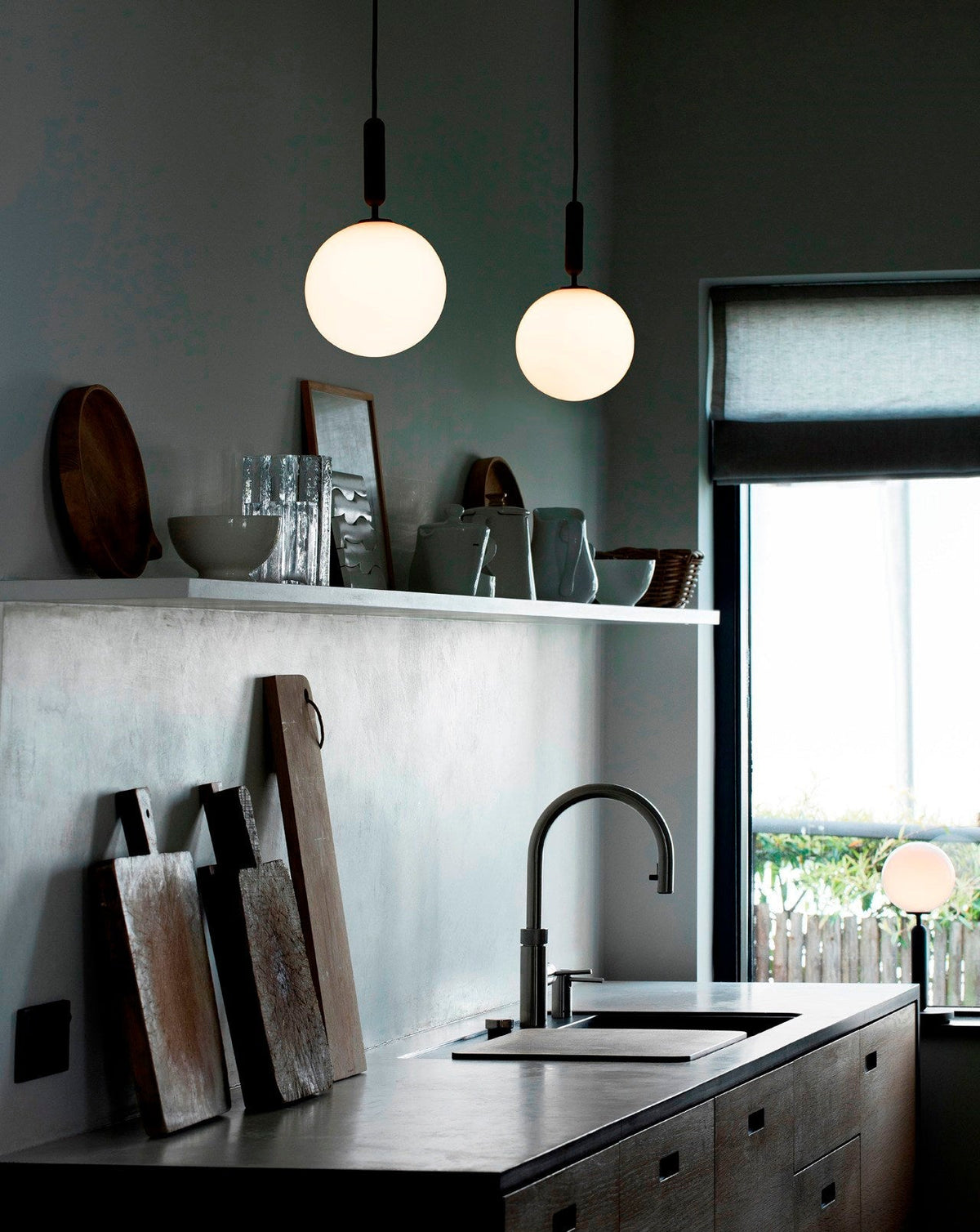 Scandiluxe Brass Pendant Light with Glass Shade – Modern Swag Ceiling Lamp