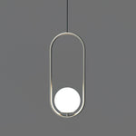 Mila Brass Pendant Swag Light – Hand-Blown Glass & Brass Hanging Lamp