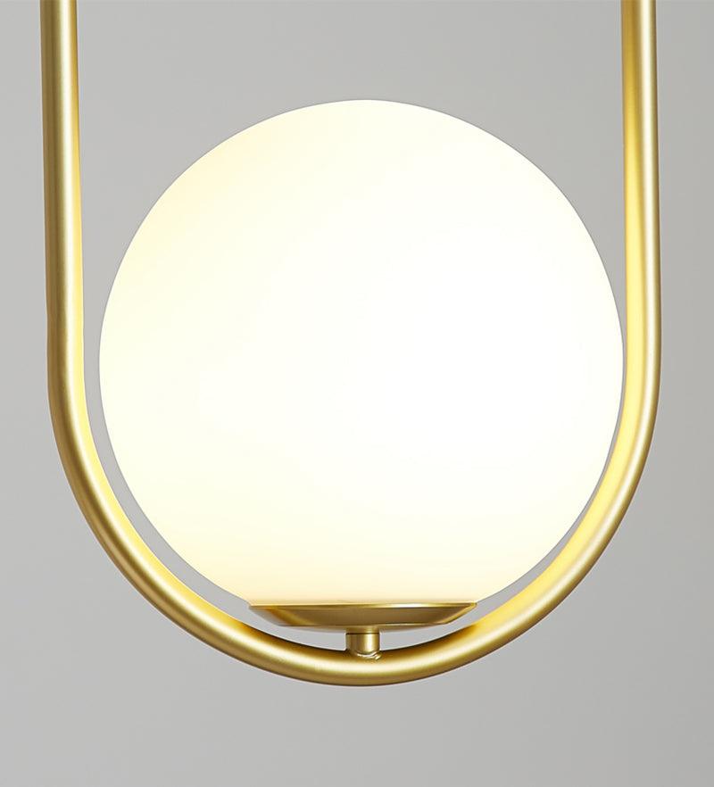 Mila Brass Pendant Swag Light – Hand-Blown Glass & Brass Hanging Lamp