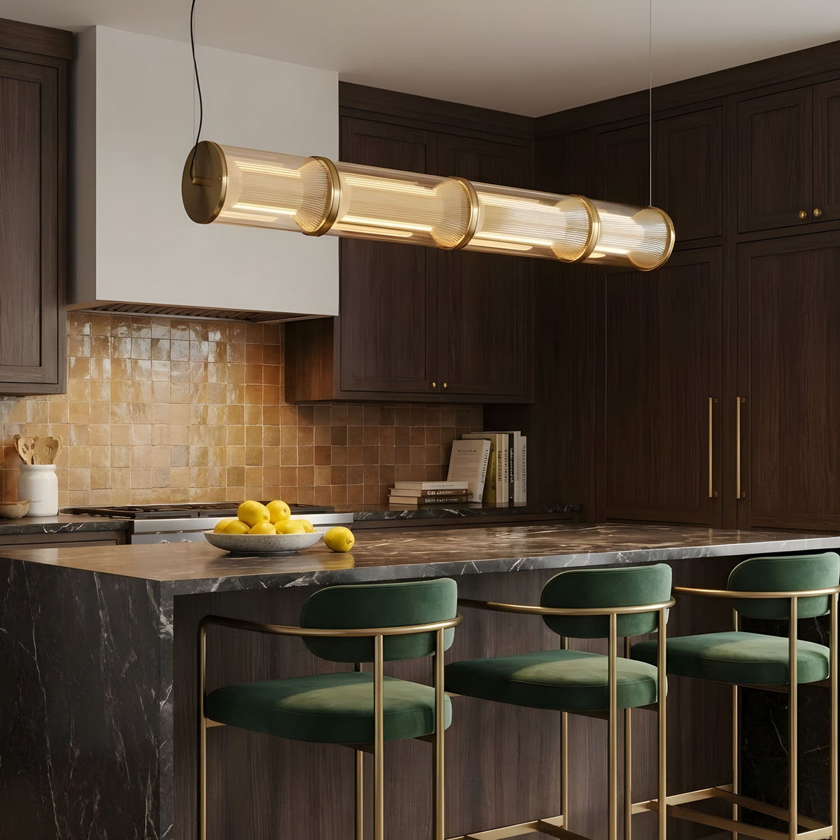 Miles Modern Linear LED Pendant Light for Dining Room & Kitchen Island