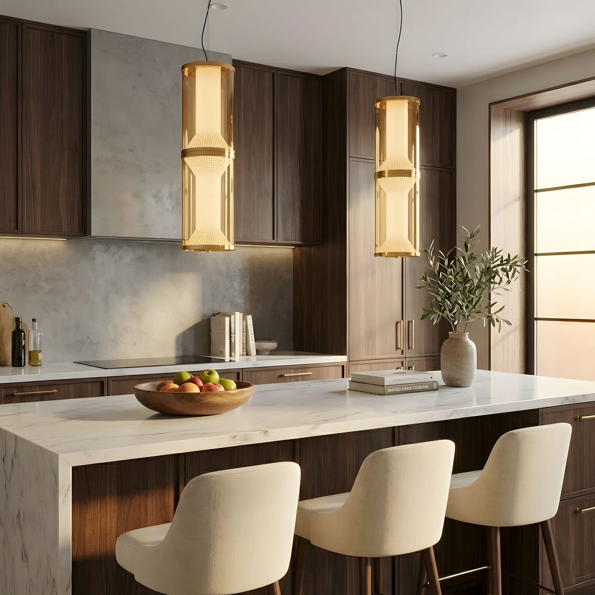 Miles Modern Linear LED Pendant Light for Dining Room & Kitchen Island