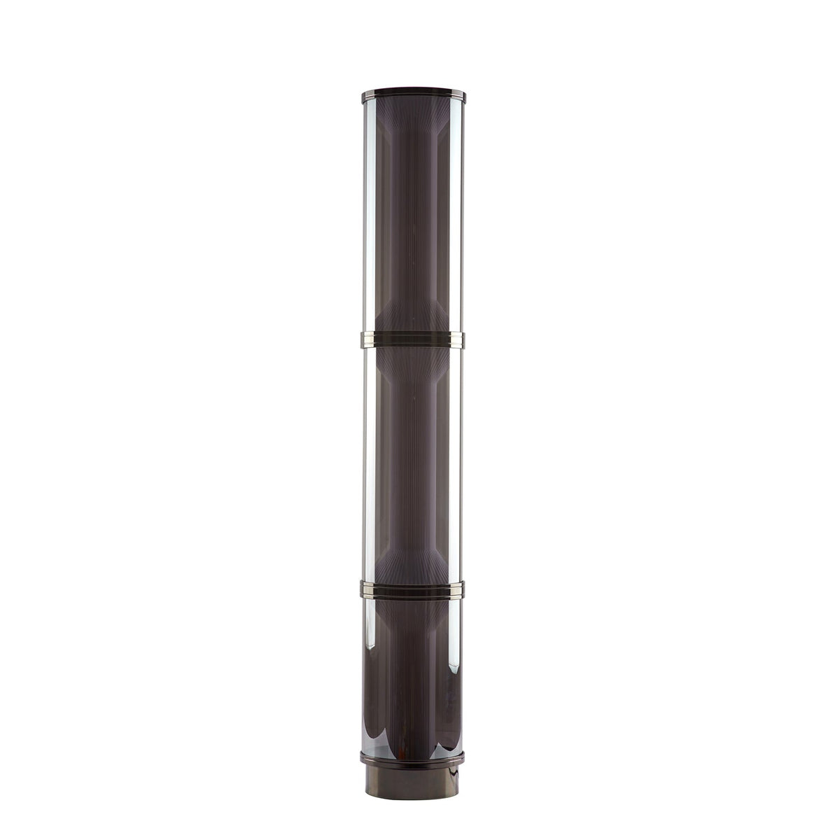 Miles Floor Lamp – Hand-Blown Glass Column Light in Copper or Pearl Black