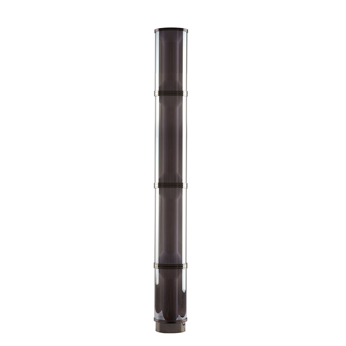 Miles Floor Lamp – Hand-Blown Glass Column Light in Copper or Pearl Black