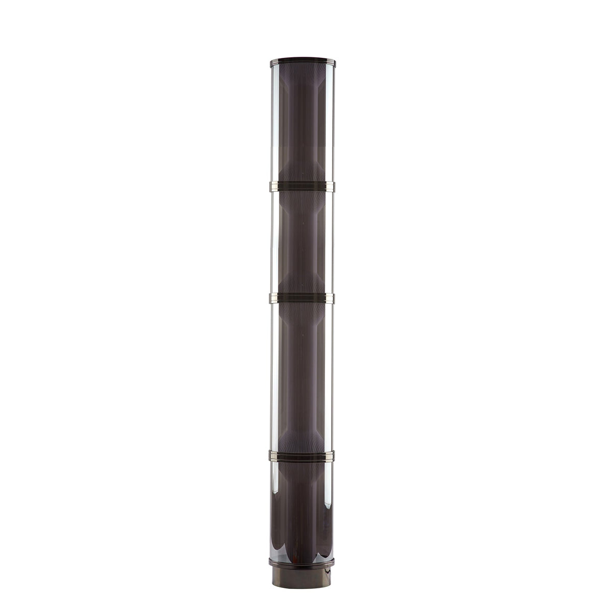 Miles Floor Lamp – Hand-Blown Glass Column Light in Copper or Pearl Black