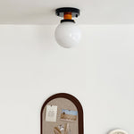 Milkball Glass Ceiling Lamp