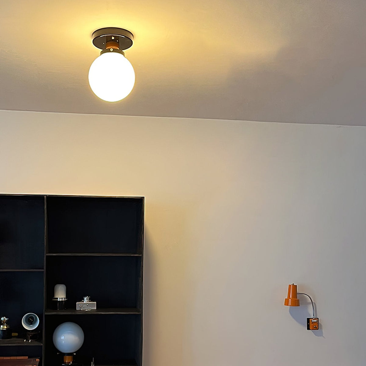 Milkball Glass Ceiling Lamp