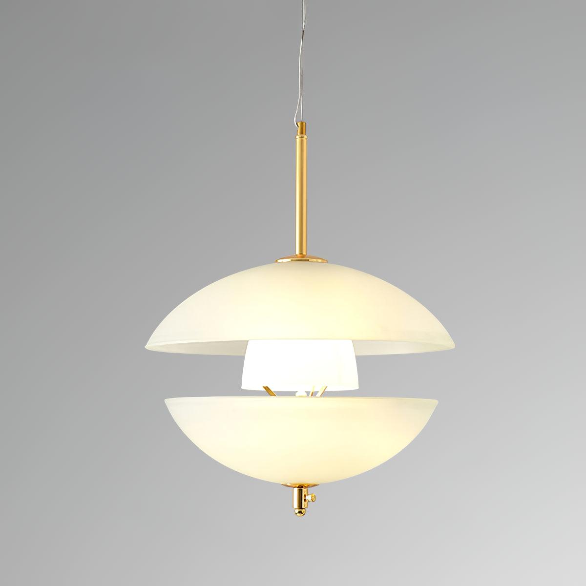 Miller Shell Pendant Light – Modern Glass & Metal Hanging Lamp for Dining, Kitchen, Bedroom