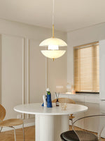 Miller Shell Pendant Light – Modern Glass & Metal Hanging Lamp for Dining, Kitchen, Bedroom