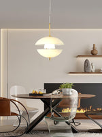 Miller Shell Pendant Light – Modern Glass & Metal Hanging Lamp for Dining, Kitchen, Bedroom