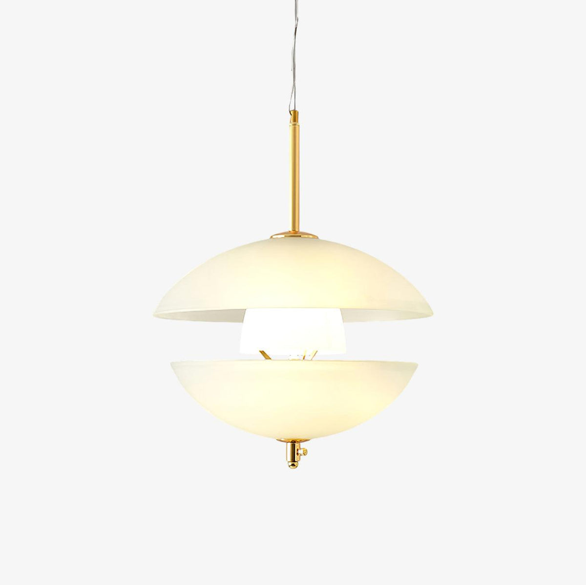 Miller Shell Pendant Light – Modern Glass & Metal Hanging Lamp for Dining, Kitchen, Bedroom