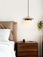 Milo Travertine Pendant Light – Natural Stone & Wood Hanging Lamp