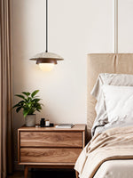 Milo Travertine Pendant Light – Natural Stone & Wood Hanging Lamp