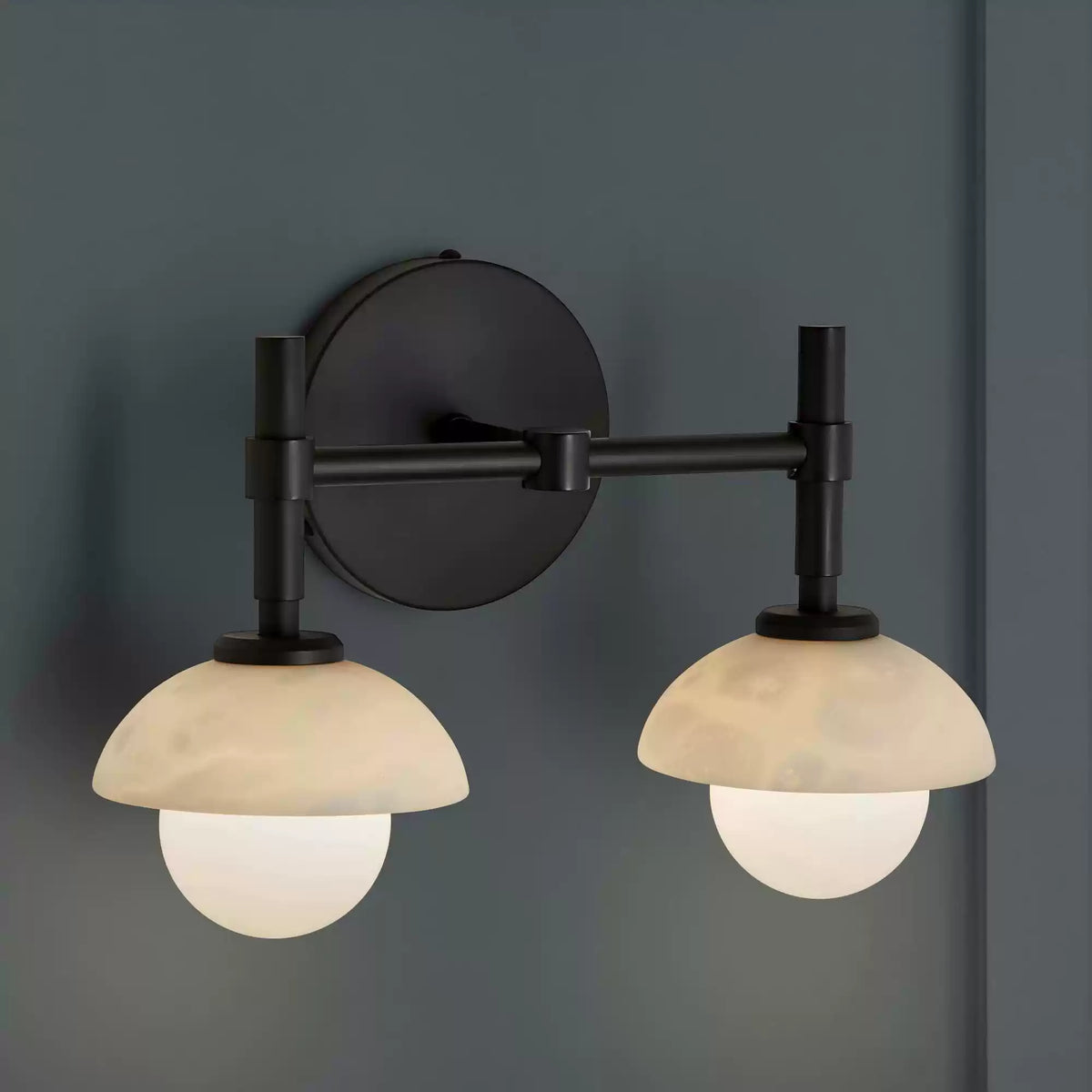 Milo Alabaster Double Wall Light — Modern Luxury Wall Sconce