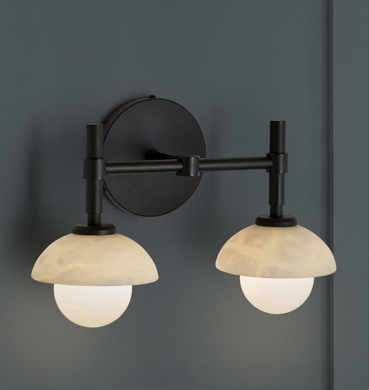Milo Alabaster Double Wall Light — Modern Luxury Wall Sconce