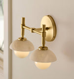 Milo Alabaster Double Wall Light — Modern Luxury Wall Sconce