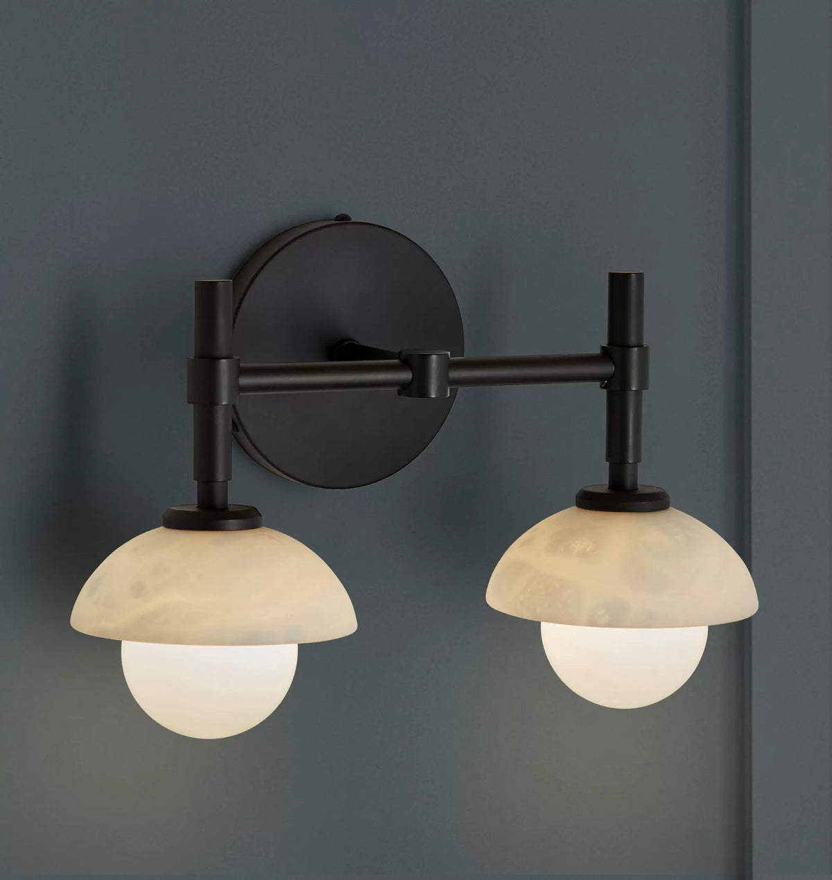 Milo Alabaster Double Wall Light — Modern Luxury Wall Sconce