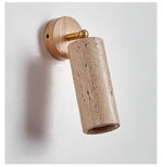 Milo Travertine Wall Sconce with Brass Accents for Modern Interiors