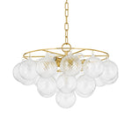 Mimi Chandelier in Champagne Glass and Aged Brass by Megan Molten