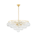 Mimi Chandelier in Champagne Glass and Aged Brass by Megan Molten