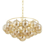 Mimi Chandelier in Champagne Glass and Aged Brass by Megan Molten