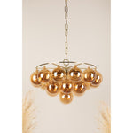 Mimi Chandelier in Champagne Glass and Aged Brass by Megan Molten