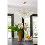 Mimi Chandelier in Champagne Glass and Aged Brass by Megan Molten