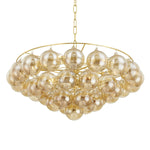 Mimi Chandelier in Champagne Glass and Aged Brass by Megan Molten