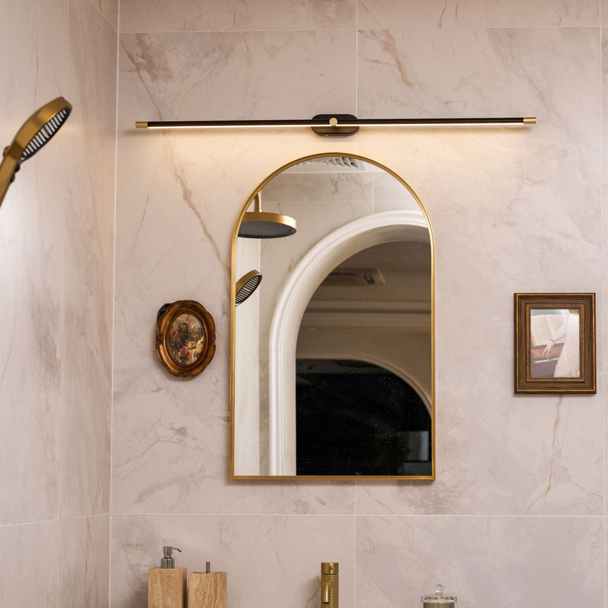 Minimalist Linear Rechargeable Wall Sconce – Cordless LED Vanity Light