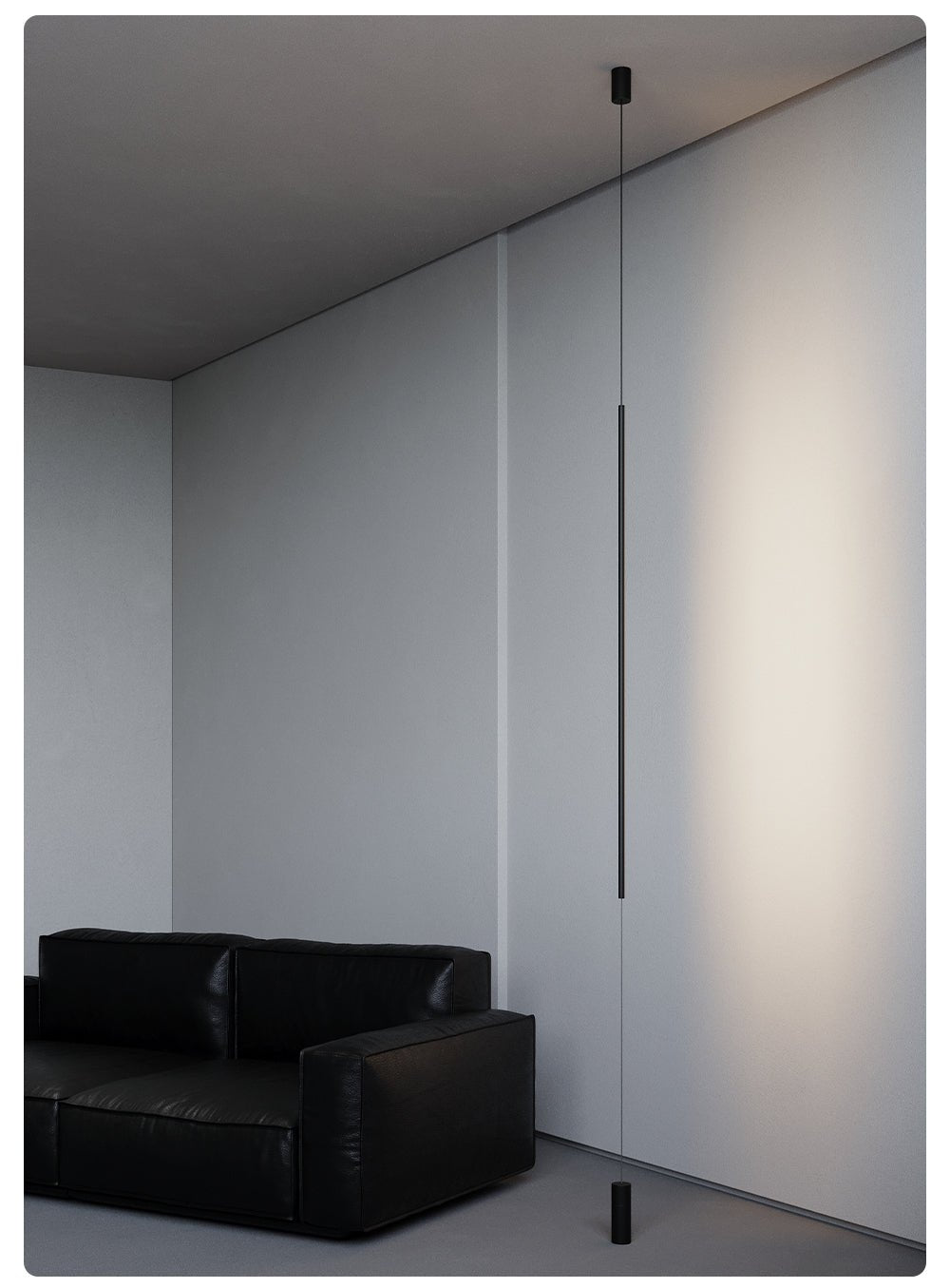 Linear LED Pendant Light – Minimalist Vertical Bar for Modern Interiors