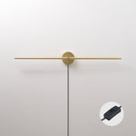 Linear LED Plug-In Wall Sconce with Metal Body and Warm Glow
