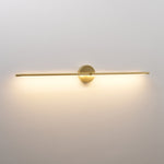 Linear LED Plug-In Wall Sconce with Metal Body and Warm Glow