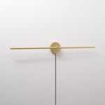 Linear LED Plug-In Wall Sconce with Metal Body and Warm Glow