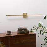 Linear LED Plug-In Wall Sconce with Metal Body and Warm Glow