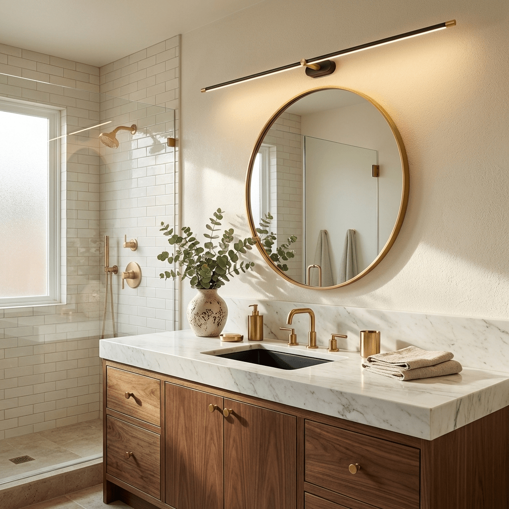 Minimalist Linear Rechargeable Wall Sconce – Cordless LED Vanity Light