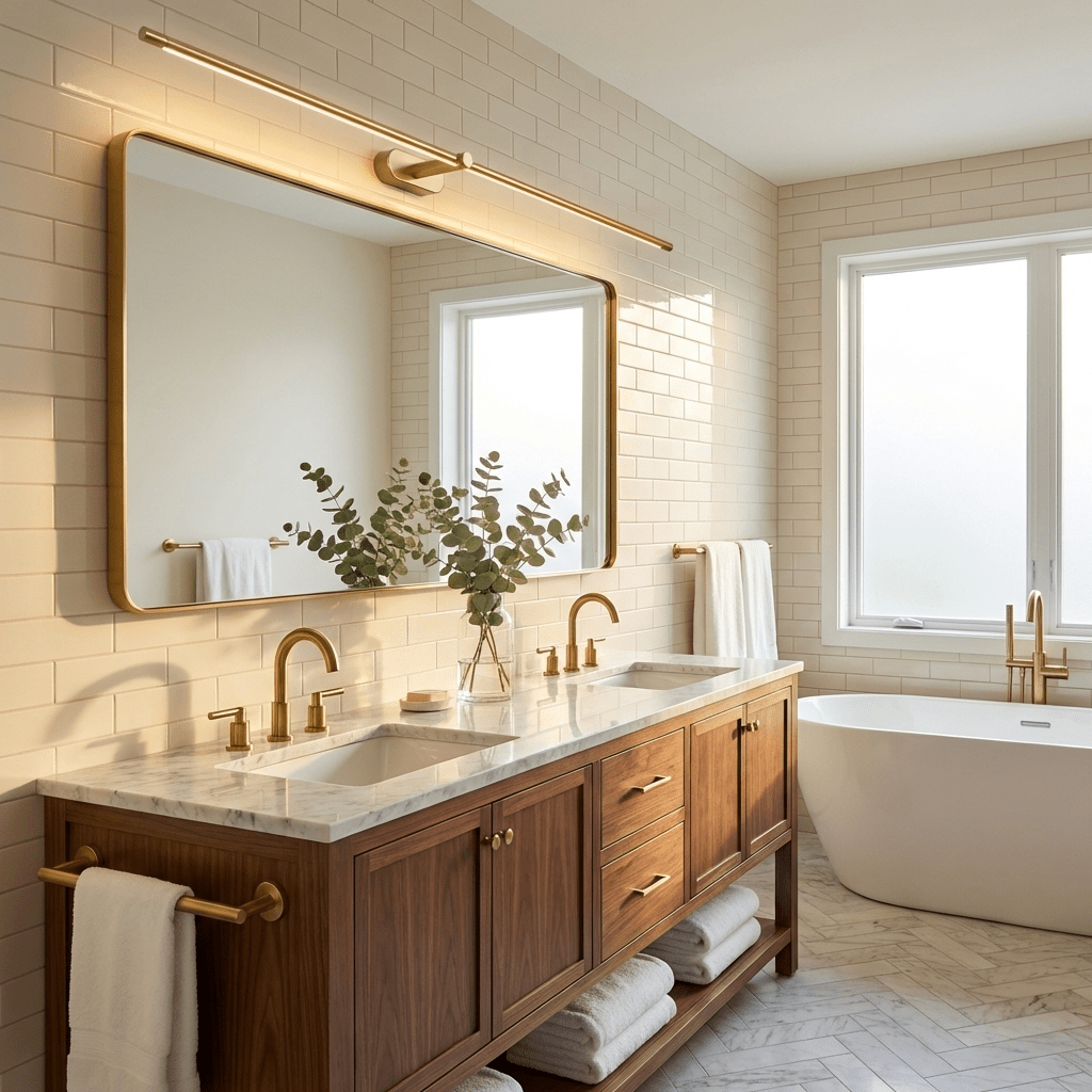 Minimalist Linear Rechargeable Wall Sconce – Cordless LED Vanity Light