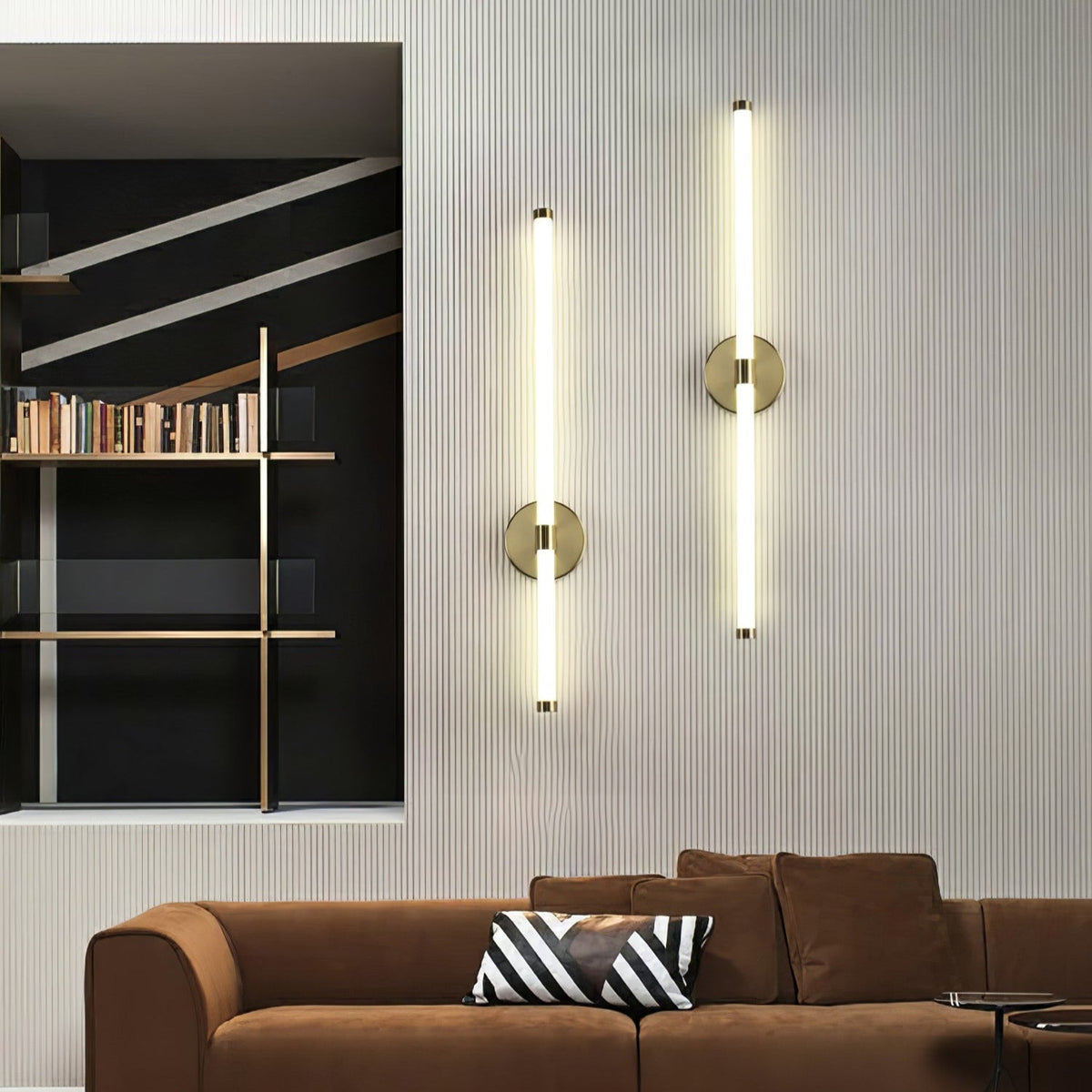 Linear LED Wall Sconce in Gold or Black for Modern Interiors