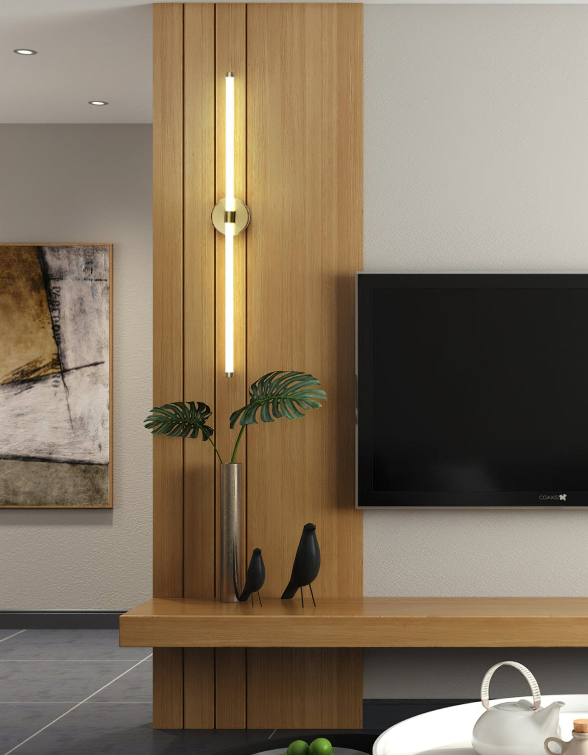Linear LED Wall Sconce in Gold or Black for Modern Interiors