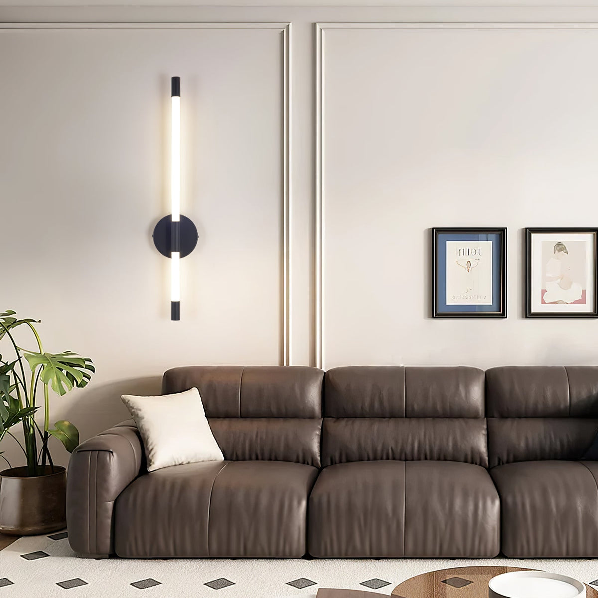 Linear LED Wall Sconce in Gold or Black for Modern Interiors