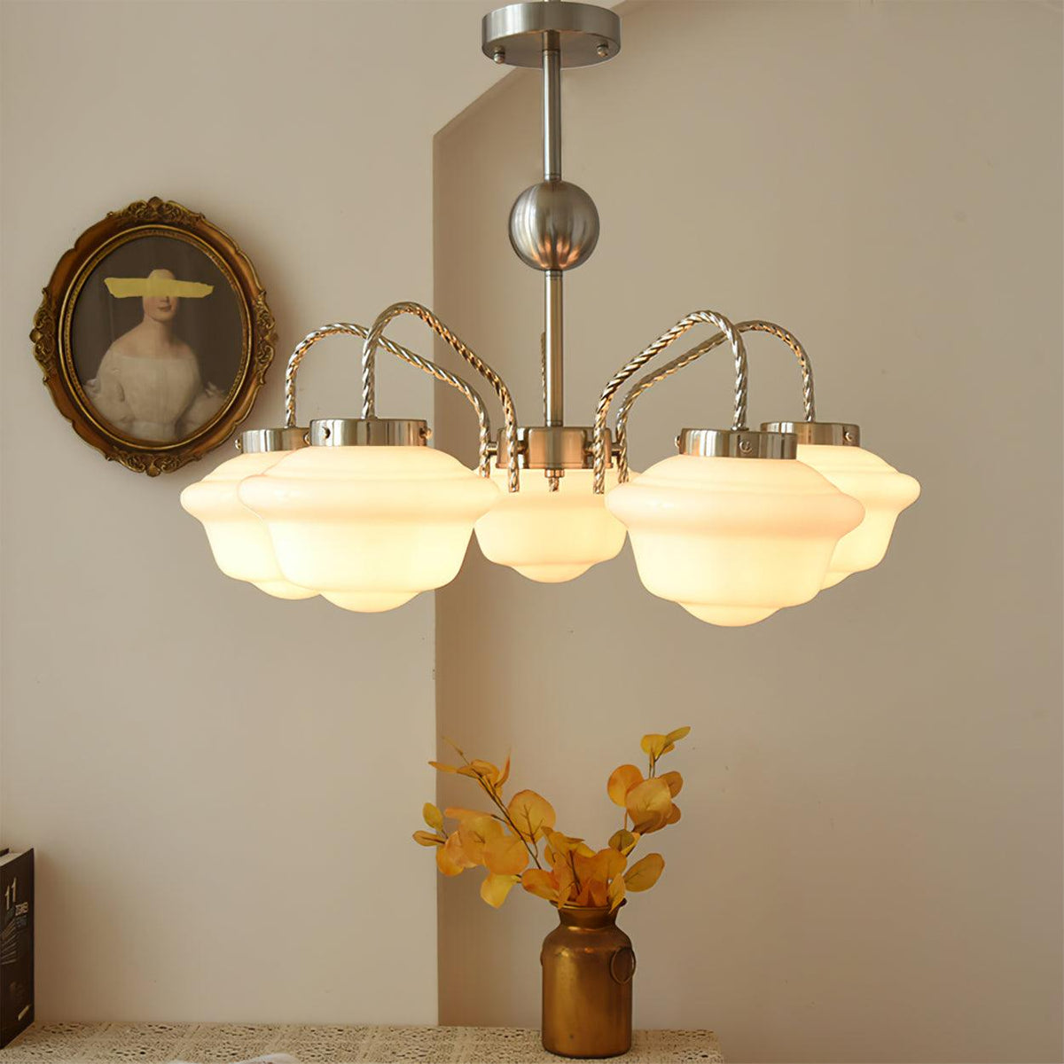 Aurelia Modern Glass Chandelier for Dining Room and Living Room