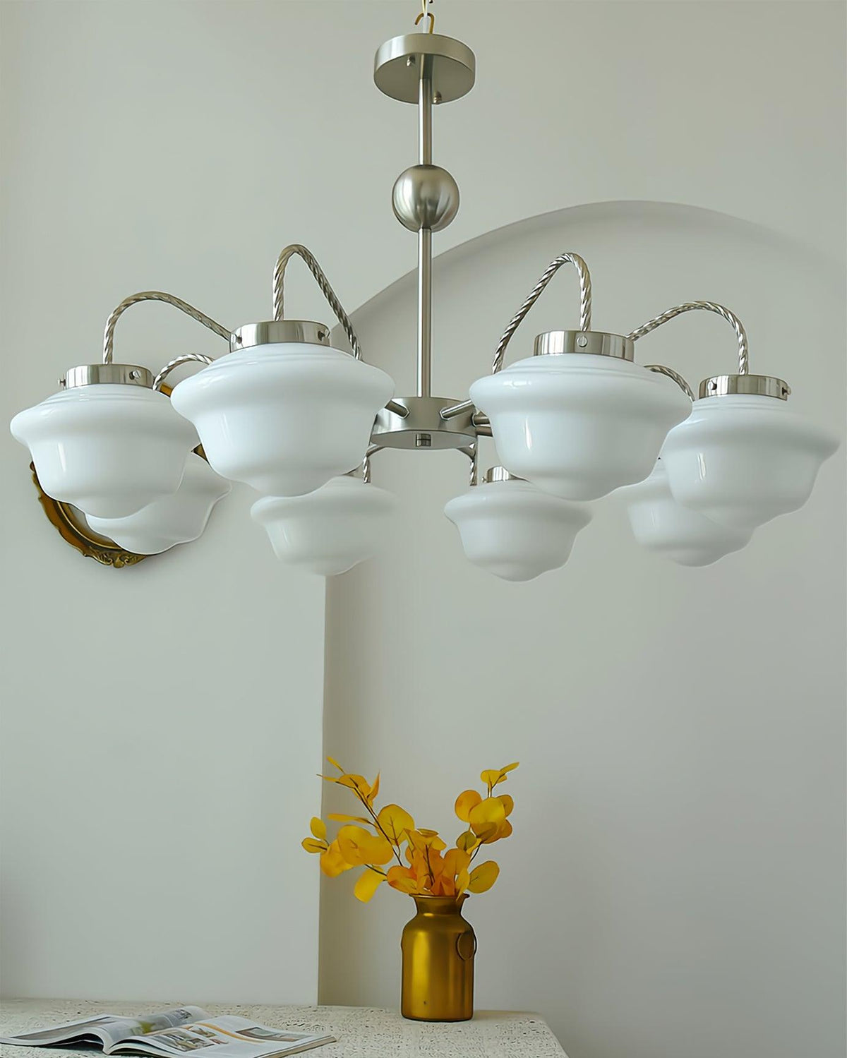 Aurelia Modern Glass Chandelier for Dining Room and Living Room