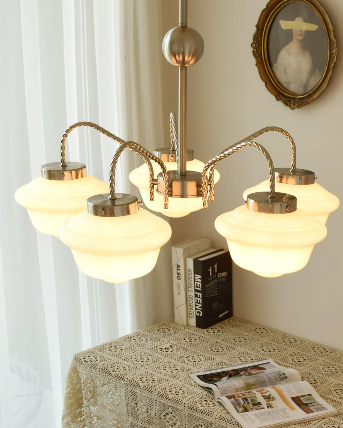 Aurelia Modern Glass Chandelier for Dining Room and Living Room