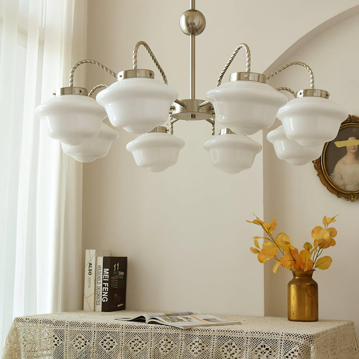 Aurelia Modern Glass Chandelier for Dining Room and Living Room
