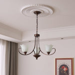 Mireille Floral Chandelier – Vintage-Inspired Glass and Bronze Pendant Light